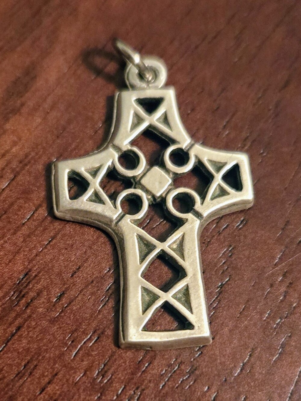 Vintage Sterling Silver Celtic Cross Pendant